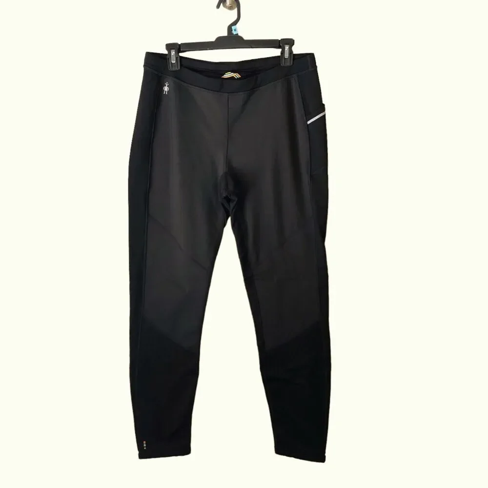 Smartwool Merino Sport Fleece Wind Tights Pants‎ Black Merino Wool Mens XL EUC